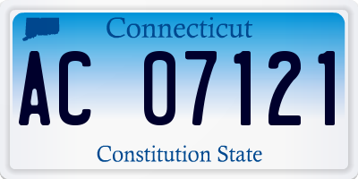 CT license plate AC07121