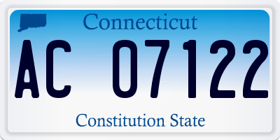 CT license plate AC07122