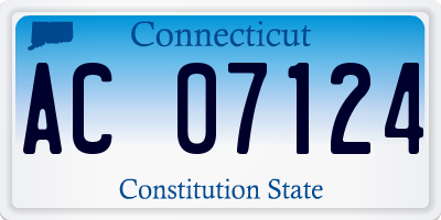 CT license plate AC07124