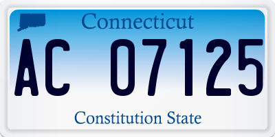 CT license plate AC07125