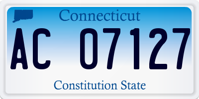 CT license plate AC07127