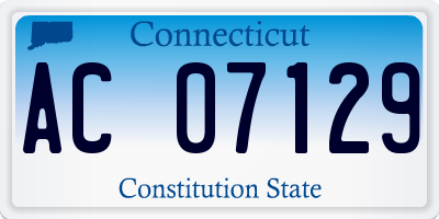 CT license plate AC07129