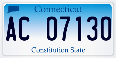 CT license plate AC07130