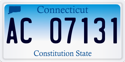 CT license plate AC07131