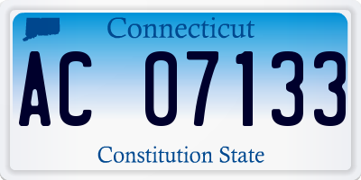 CT license plate AC07133