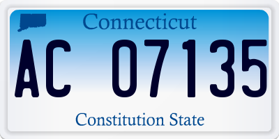 CT license plate AC07135