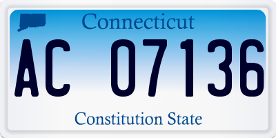CT license plate AC07136