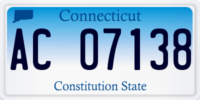 CT license plate AC07138