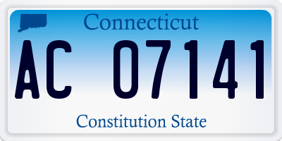 CT license plate AC07141