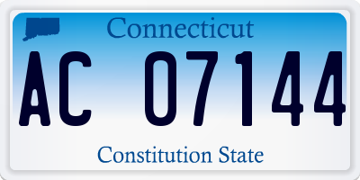 CT license plate AC07144