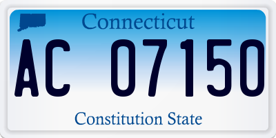 CT license plate AC07150