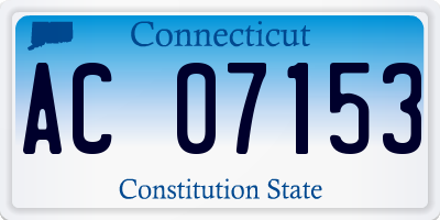 CT license plate AC07153