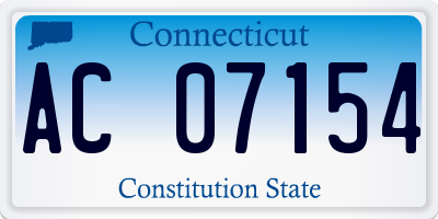 CT license plate AC07154