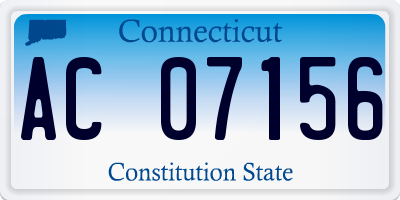 CT license plate AC07156