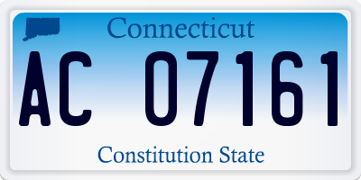CT license plate AC07161