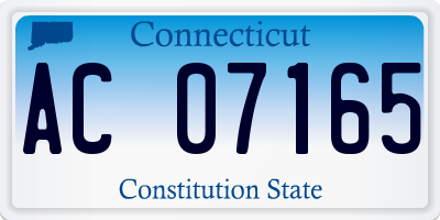 CT license plate AC07165