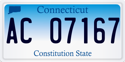 CT license plate AC07167