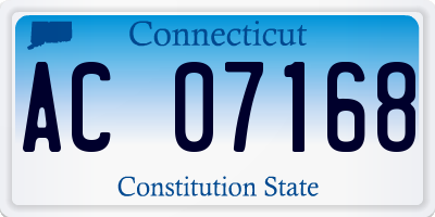 CT license plate AC07168
