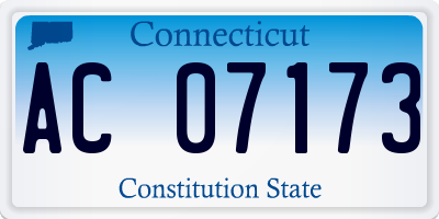 CT license plate AC07173