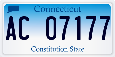 CT license plate AC07177