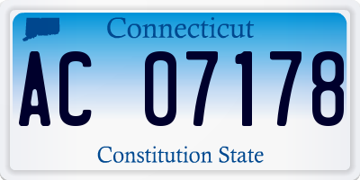 CT license plate AC07178