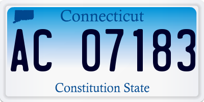 CT license plate AC07183