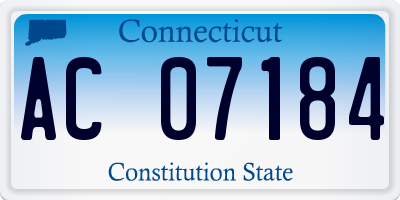 CT license plate AC07184