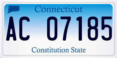 CT license plate AC07185
