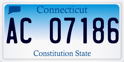 CT license plate AC07186