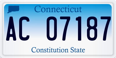 CT license plate AC07187