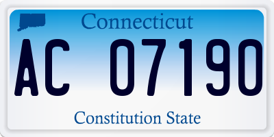 CT license plate AC07190
