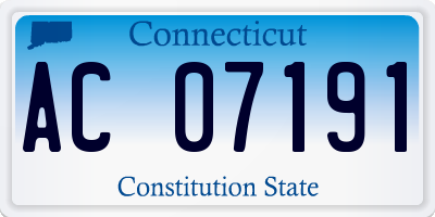 CT license plate AC07191