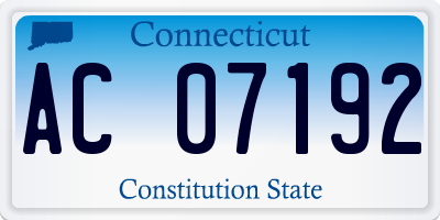 CT license plate AC07192