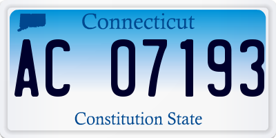 CT license plate AC07193