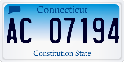 CT license plate AC07194