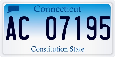 CT license plate AC07195