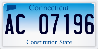 CT license plate AC07196