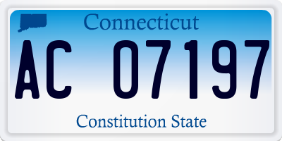 CT license plate AC07197