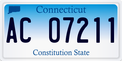CT license plate AC07211