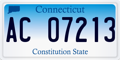 CT license plate AC07213