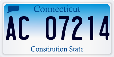CT license plate AC07214