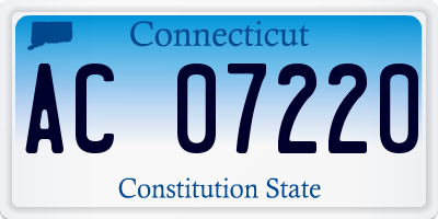 CT license plate AC07220