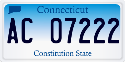 CT license plate AC07222