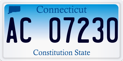 CT license plate AC07230