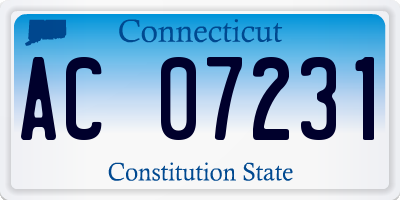 CT license plate AC07231