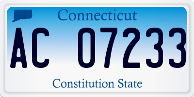 CT license plate AC07233