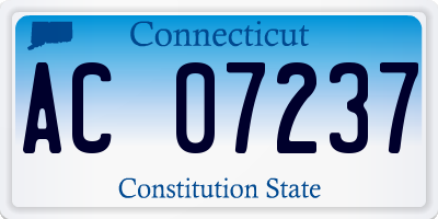 CT license plate AC07237