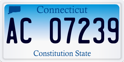 CT license plate AC07239
