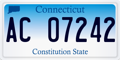 CT license plate AC07242