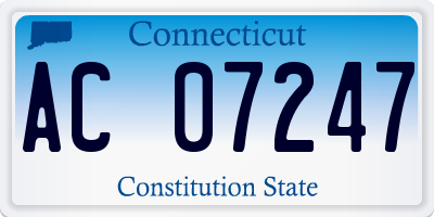 CT license plate AC07247